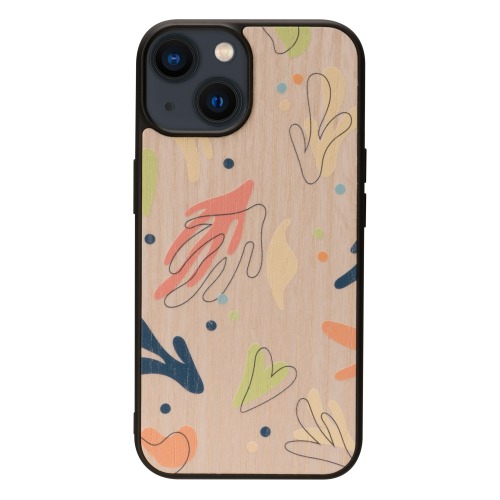 iPhone 14 Series Wood Case Botanic Touch 2